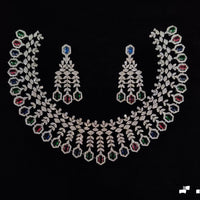 Manisha Jewellery Radiant American Diamond Necklace Set For Special Occassions