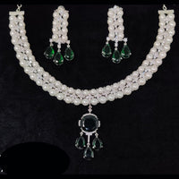 Manisha Jewellery Radiant American Diamond Necklace Set For Special Occassions
