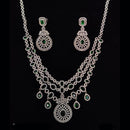 Manisha Jewellery Dazzling American Diamond Long Necklace Set