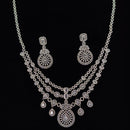 Manisha Jewellery Dazzling American Diamond Long Necklace Set