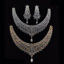 Manisha Jewellery Radiant American Diamond Choker Necklace Set For Special Occassions