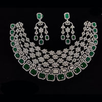 Manisha Jewellery Radiant American Diamond Choker Necklace Set For Special Occassions