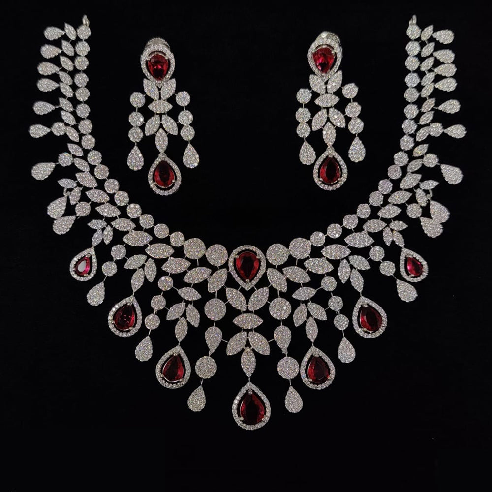 Manisha Jewellery Radiant American Diamond Necklace Set For Special Occassions