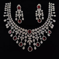 Manisha Jewellery Radiant American Diamond Necklace Set For Special Occassions