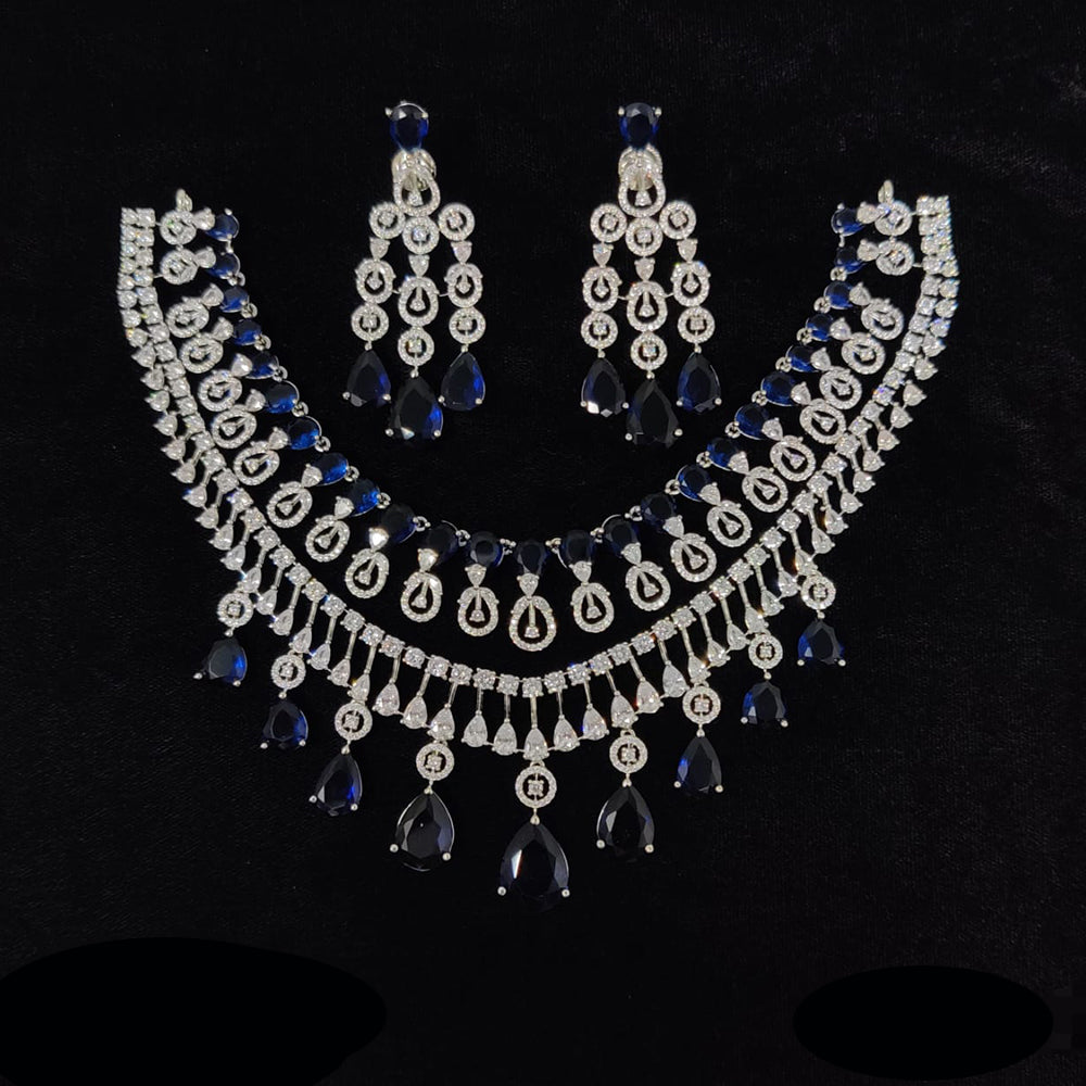 Manisha Jewellery Radiant American Diamond Necklace Set For Special Occassions