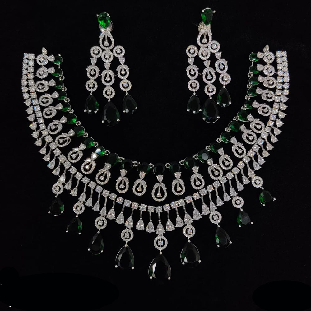 Manisha Jewellery Radiant American Diamond Necklace Set For Special Occassions