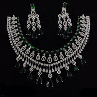 Manisha Jewellery Radiant American Diamond Necklace Set For Special Occassions