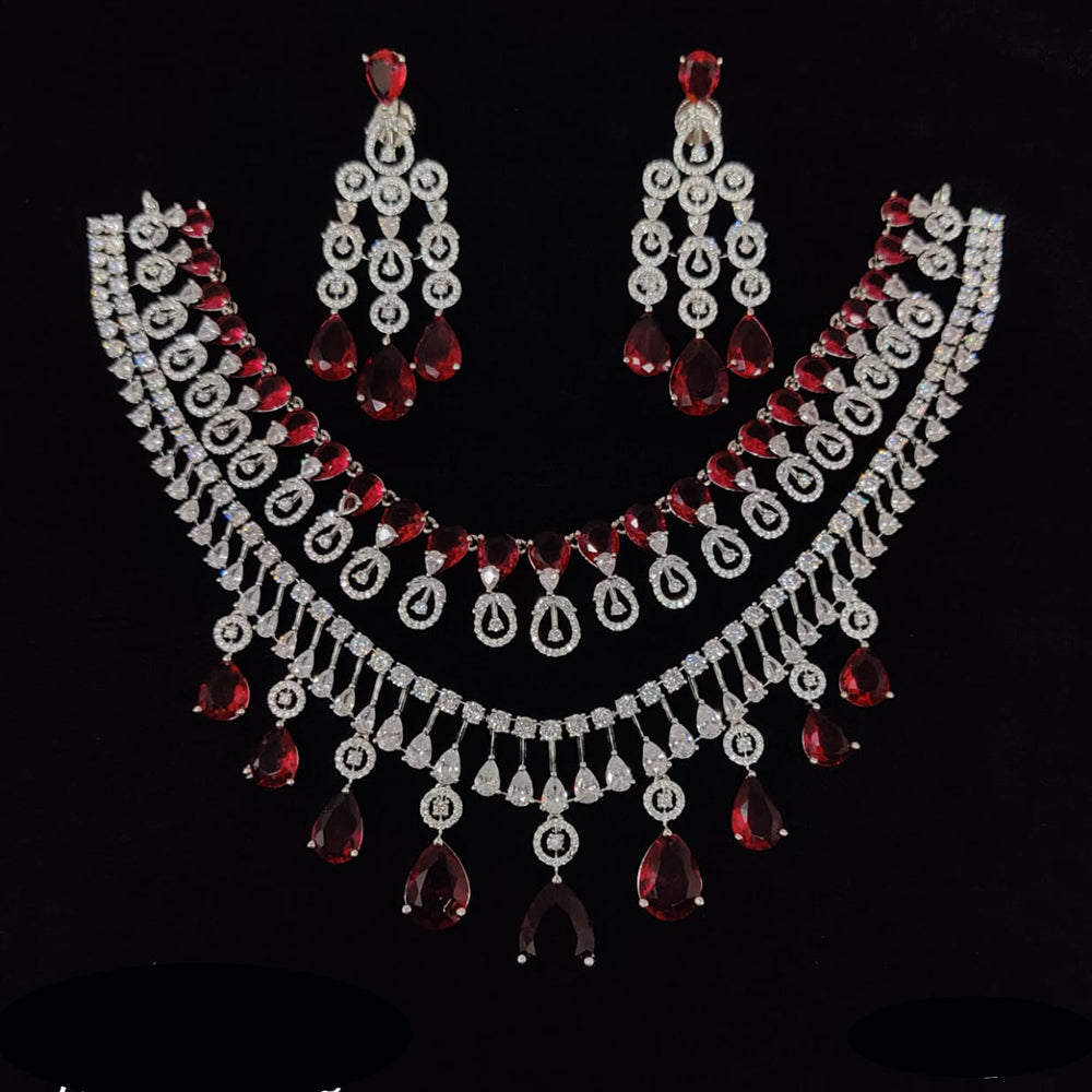 Manisha Jewellery Radiant American Diamond Necklace Set For Special Occassions