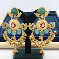 Manisha Jewellery Festive Wear Antique Finish Brass Earrings with Ghungroo Work