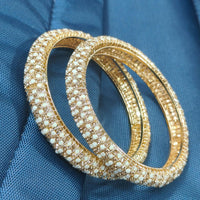 Manisha Jewellery Trendy Kada bangles With Pearl Work