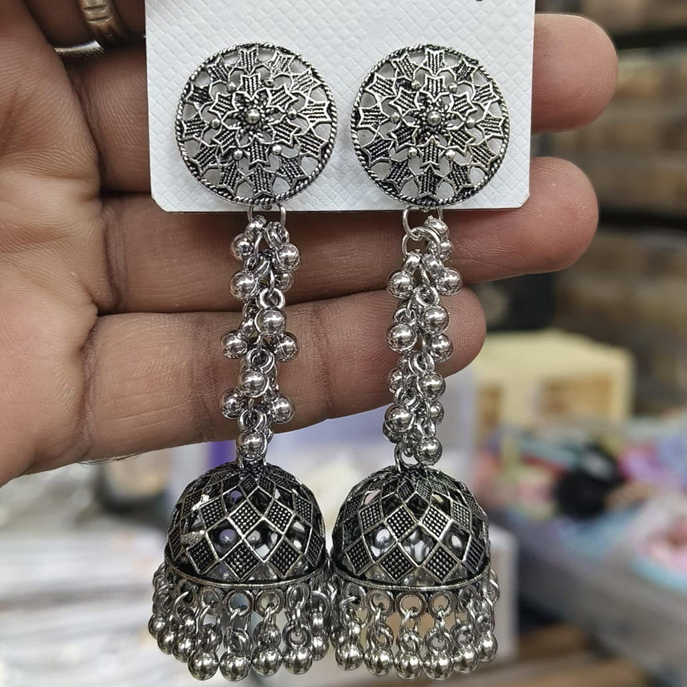Manisha Jewellery Designer Oxidised Jhumki Earrings For Navratri And Garba Night