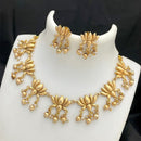 Manisha Jewellery Handcrafted Ethnic Gold Necklace Set with Elegant Lotus Detailing for Cultural Functions