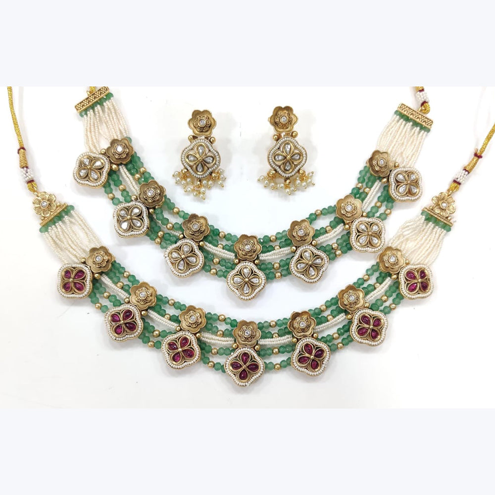 Manisha Jewellery Heritage Inspired Kundan And Pearl Choker Necklace with Timeless Weding Wear