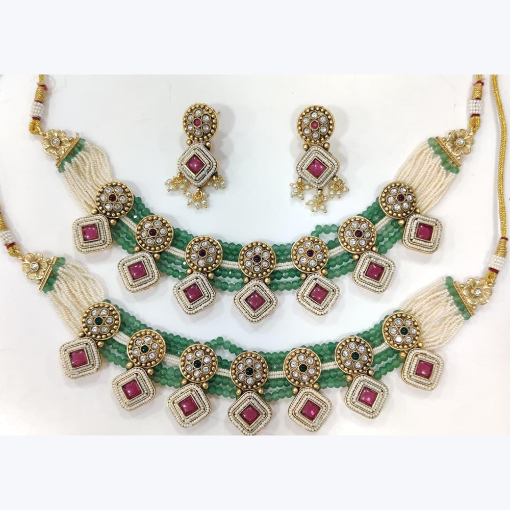 Manisha Jewellery Heritage Inspired Kundan And Pearl Choker Necklace with Timeless Weding Wear