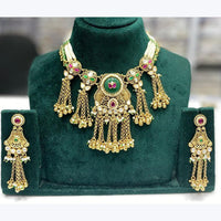 Manisha Jewellery Luxurious Pota and Kundan Choker Necklace with Ghungroo Drops