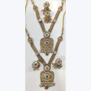 Manisha Jewellery Pearl And Kundan Stone Long Necklace Set