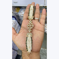 Manisha Jewellery Kundan And Pearl Adjustable Bracelet Perfect Gift For Girls And Women