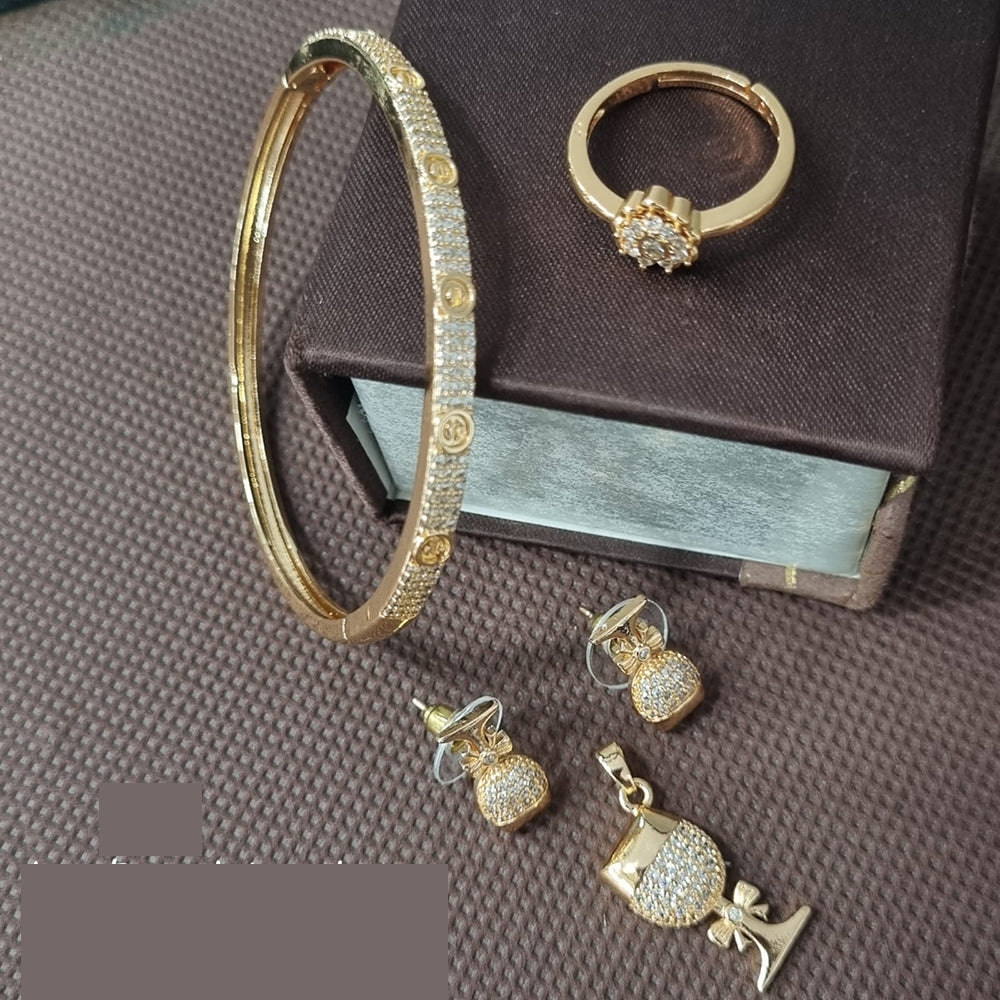 Manisha Jewellery Delicate American Diamond Combo Set