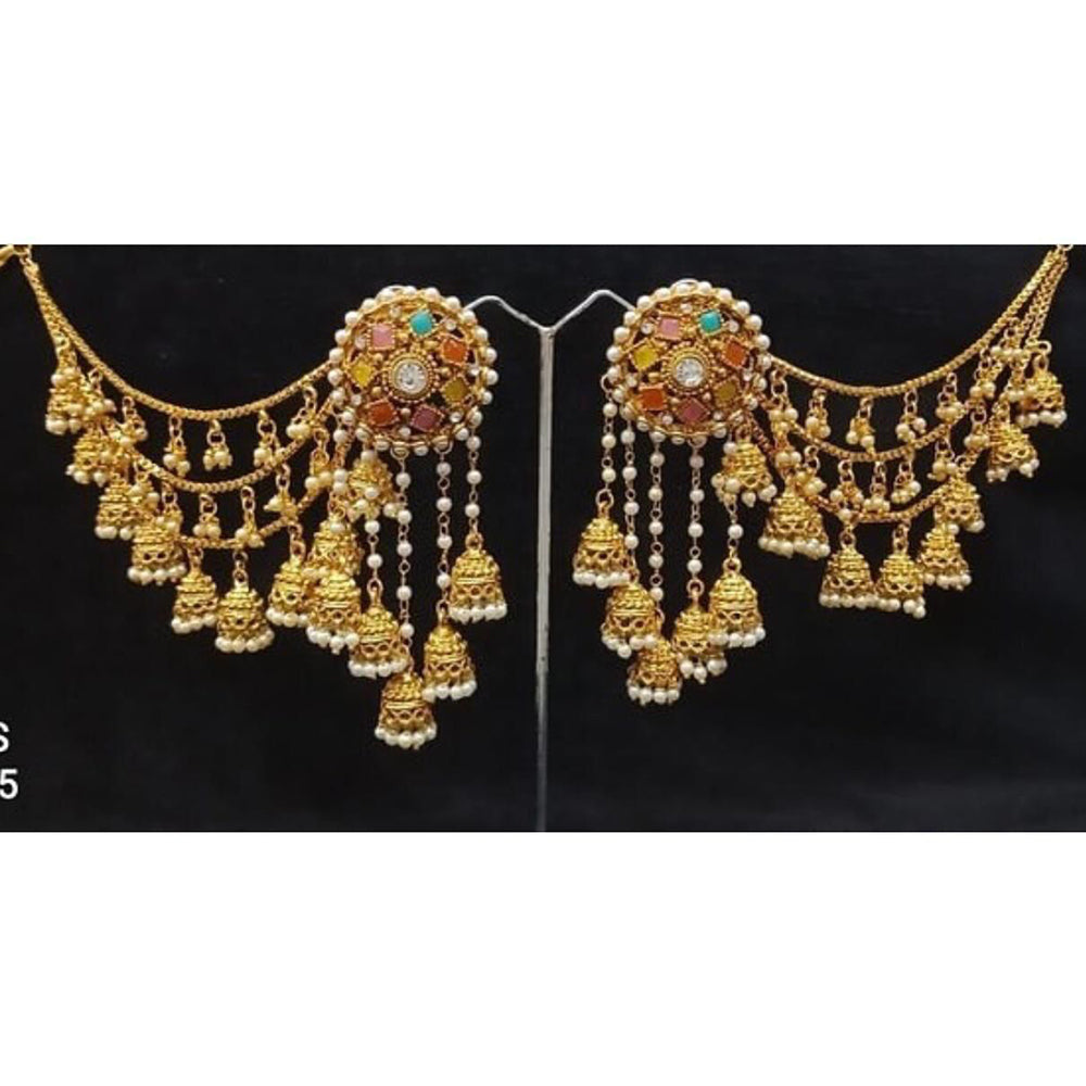 Manisha Jewellery Traditional Kanchain Earrings with Dangling Jhumkis