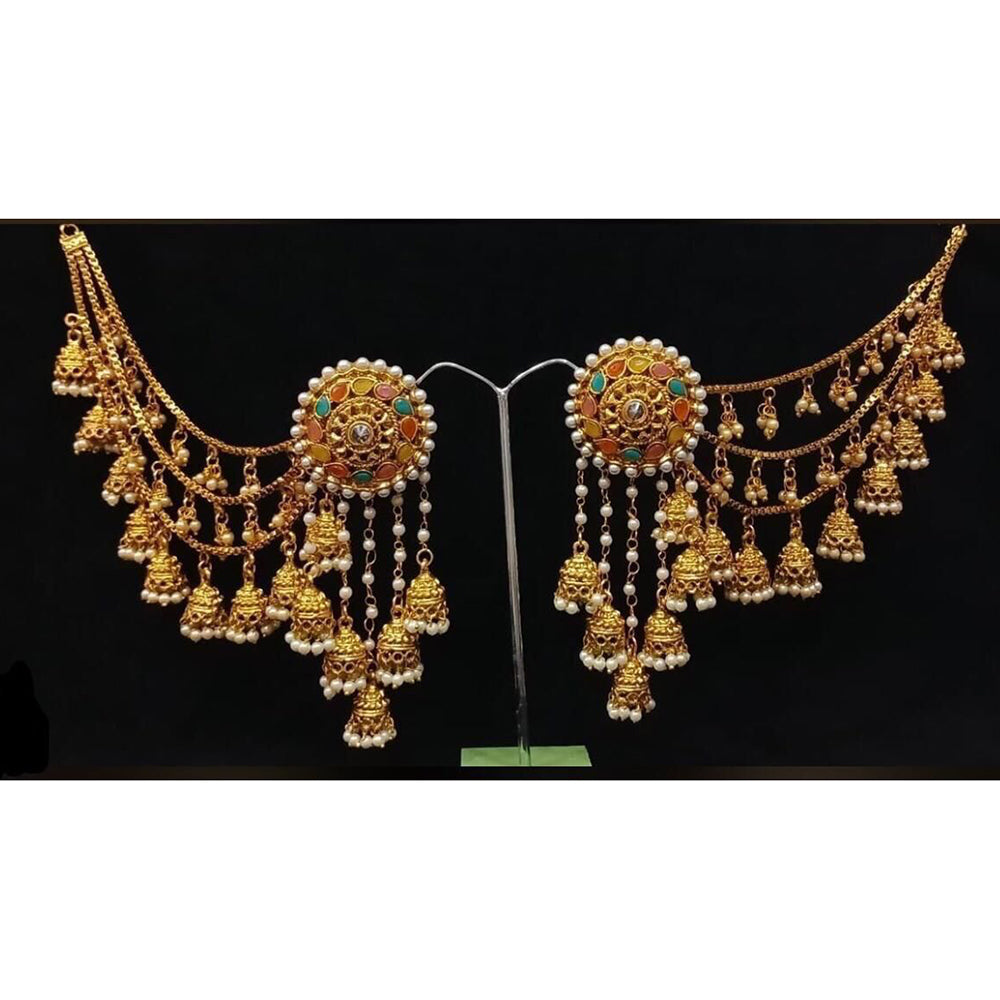 Manisha Jewellery Traditional Kanchain Earrings with Dangling Jhumkis