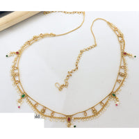 Manisha Jewellery Traditional Pota Stone and Pearl Drops Antique Kamarband