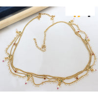 Manisha Jewellery Traditional Pota Stone and Pearl Drops Antique Kamarband