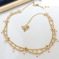 Manisha Jewellery Traditional Pota Stone and Pearl Drops Antique Kamarband