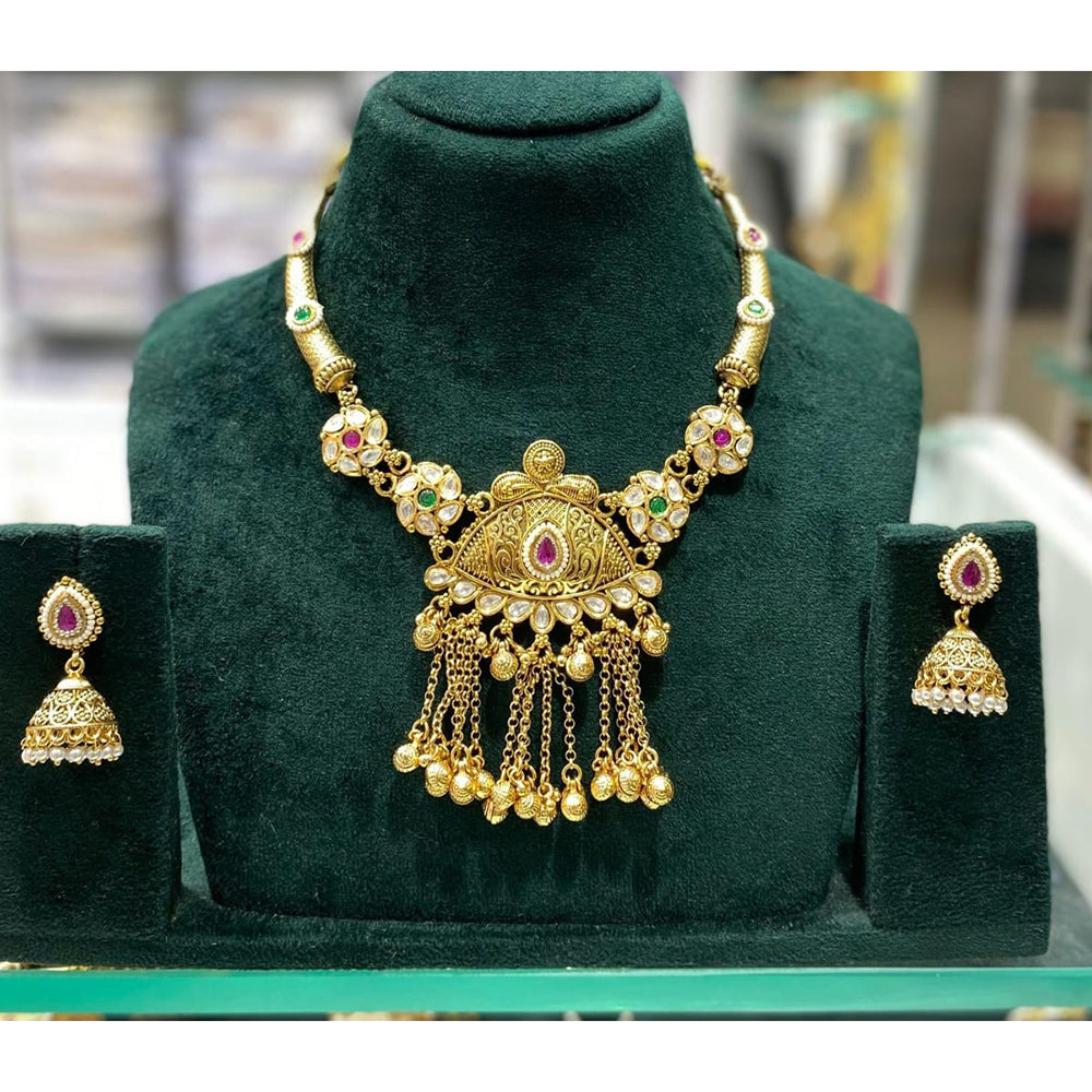 Manisha Jewellery Elegant Pota Stone and Beads Necklace Set