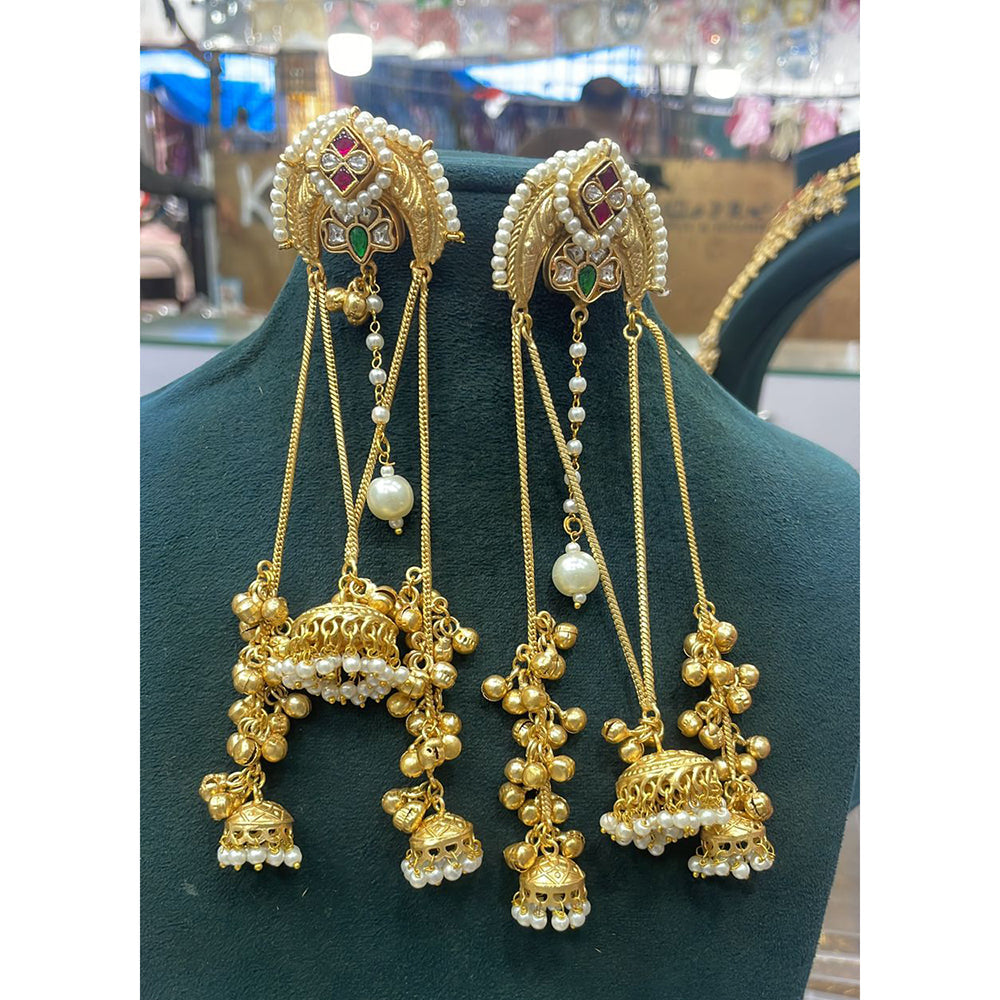 Manisha Jewellery Elegant Pota Stone and Crystal with Dangling Jhumki Earrings
