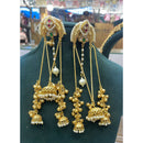 Manisha Jewellery Elegant Pota Stone and Crystal with Dangling Jhumki Earrings