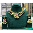 Manisha Jewellery Royal Pota Stone and Beads Necklace Set with Matching Earrings
