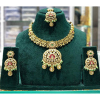 Manisha Jewellery Royal Pota Stone and Beads Necklace Set with Matching Earrings