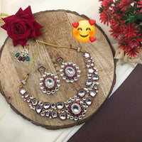 Manisha Jewellery Elegant Spark Kundan And Meenakari Necklace Set