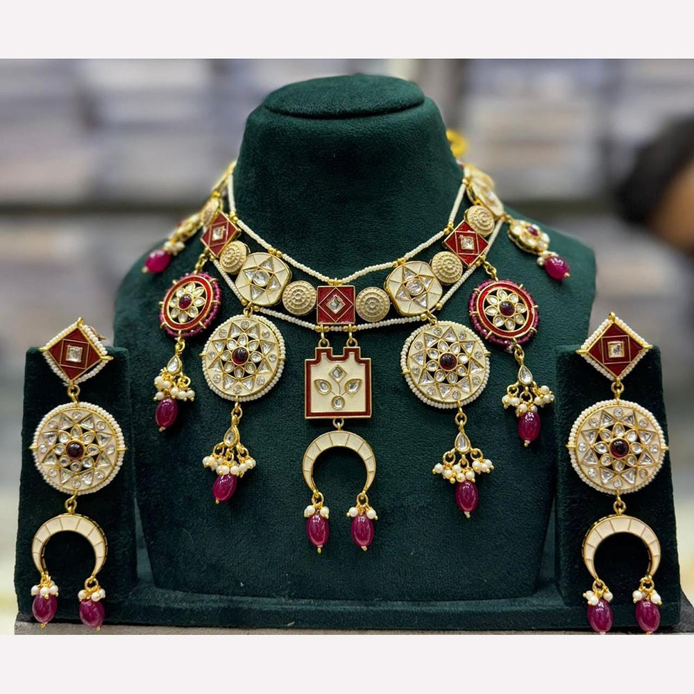 Manisha Jewellery Elegant Vibes Kundan And Pearl Necklace Set