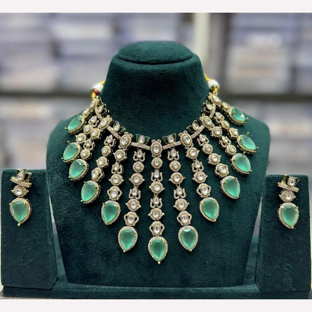 Manisha Jewellery Traditional Wear Pota and Kundan Stone Necklace Set
