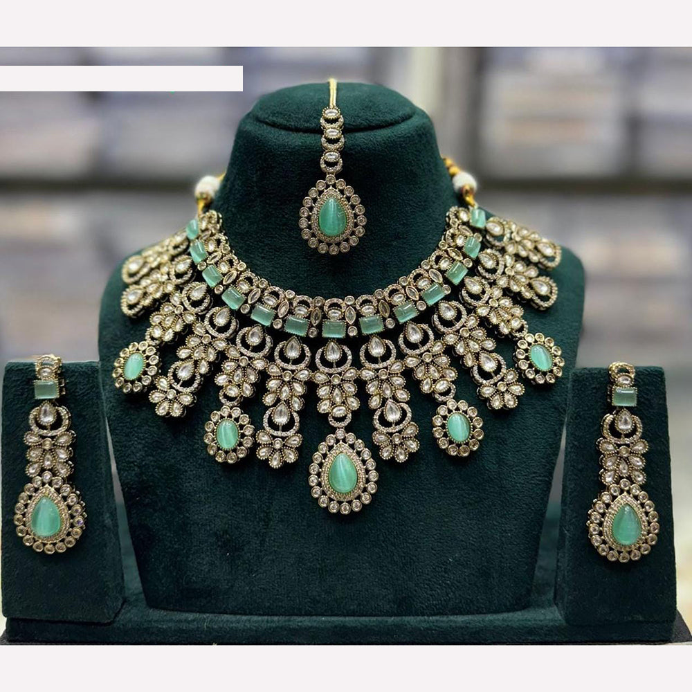 Manisha Jewellery Traditional Wear Pota and Kundan Stone Necklace Set