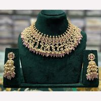 Manisha Jewellery Elegant Ethnic Pota Stone And Pearl Necklace Set