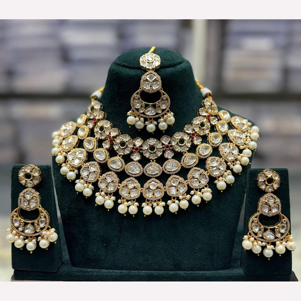 Manisha Jewellery Elegant Vibes Kundan And Pearl Necklace Set