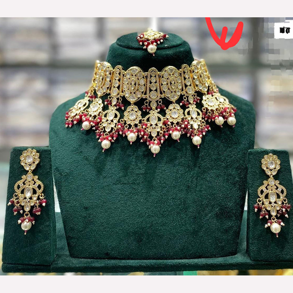 Manisha Jewellery Elegant Vibes Kundan And Pearl Necklace Set