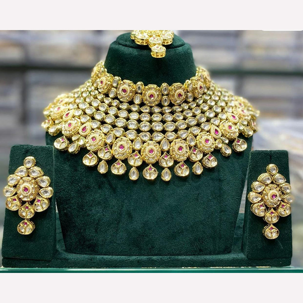 Manisha Jewellery Regal Glow Pota Kundan And Pearl Necklace Set