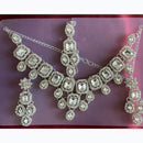 Manisha Jewellery Rhodium Plated and Austrian Stone Necklace Set 