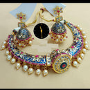 Manisha Jewellery Refined Glow Pota Kundan And Pearl Necklace Set