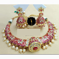 Manisha Jewellery Refined Glow Pota Kundan And Pearl Necklace Set