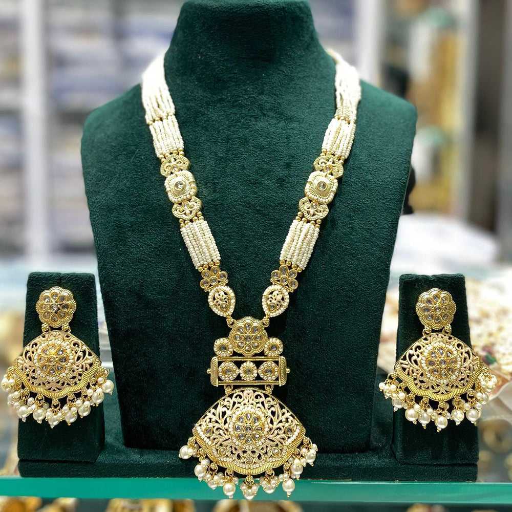 Manisha Jewellery Elegance Pota Stone Pearl And Beads Necklace Set
