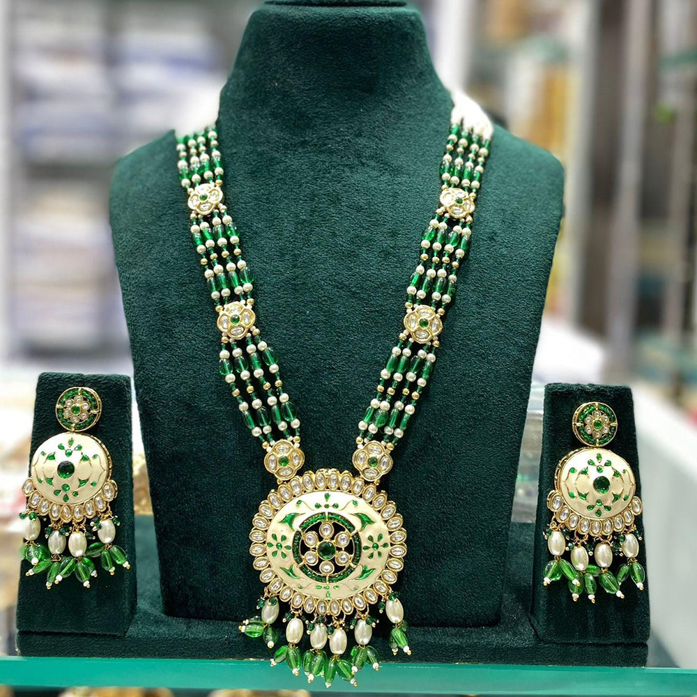 Manisha Jewellery Elegance Pota Stone Pearl And Beads Necklace Set