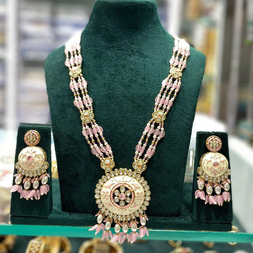 Manisha Jewellery Elegance Pota Stone Pearl And Beads Necklace Set