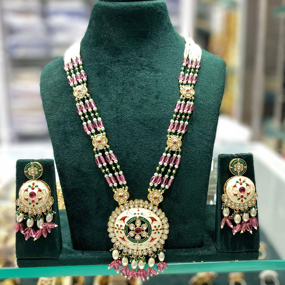 Manisha Jewellery Elegance Pota Stone Pearl And Beads Necklace Set