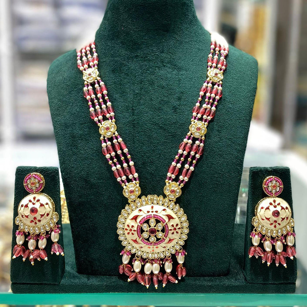 Manisha Jewellery Elegance Pota Stone Pearl And Beads Necklace Set