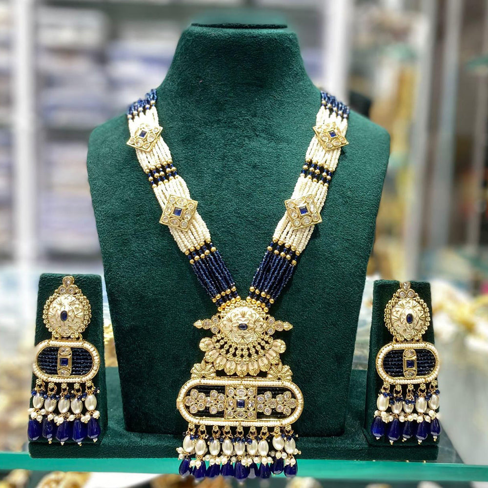 Manisha Jewellery Elegance Pota Stone Pearl And Beads Necklace Set