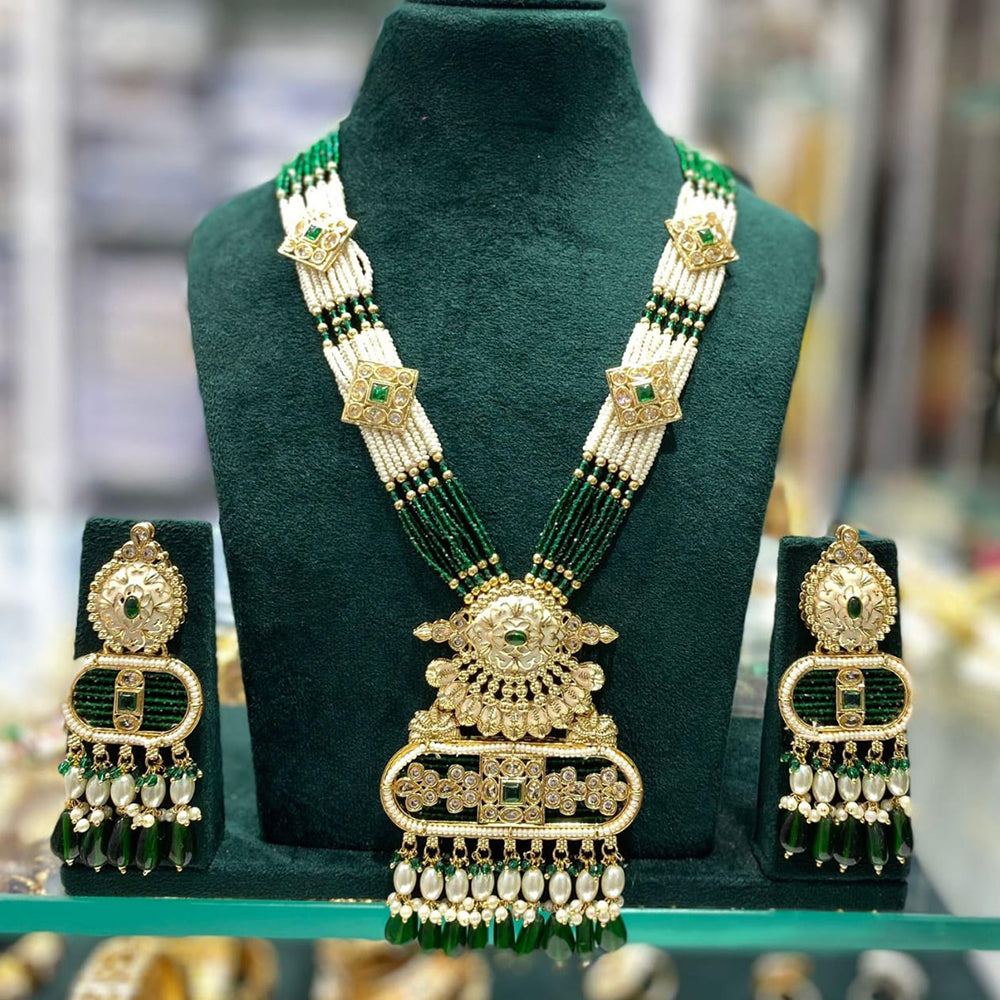 Manisha Jewellery Elegance Pota Stone Pearl And Beads Necklace Set